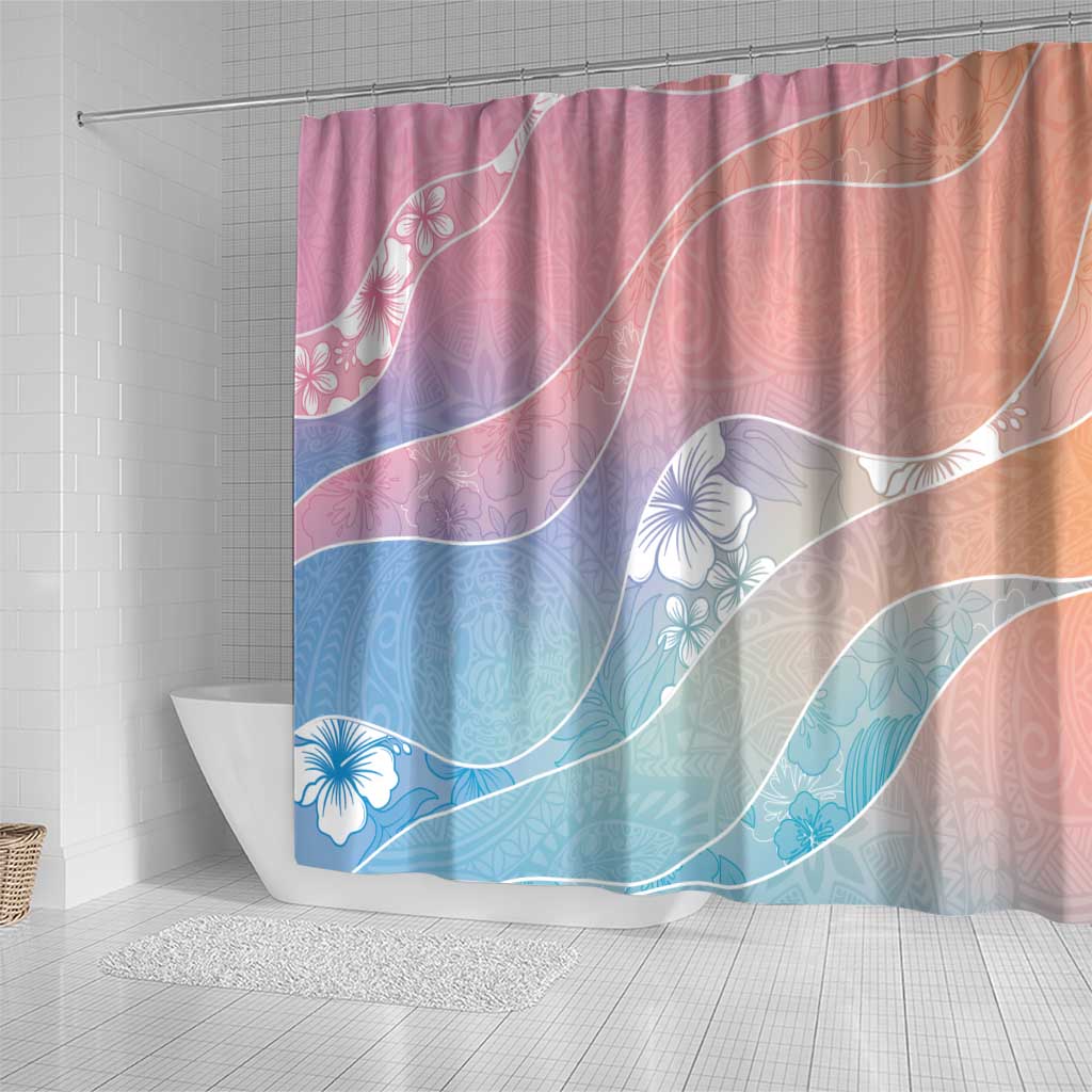 Aloha Hawaii Floral Tapa Shower Curtain Patchwork Pastel Candy LT7 - Polynesian Pride