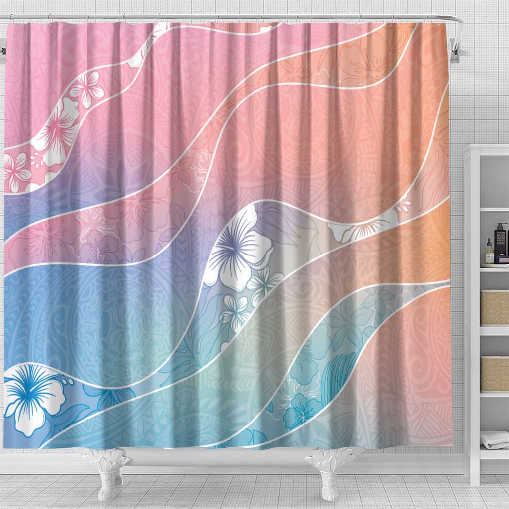 Aloha Hawaii Floral Tapa Shower Curtain Patchwork Pastel Candy LT7 - Polynesian Pride
