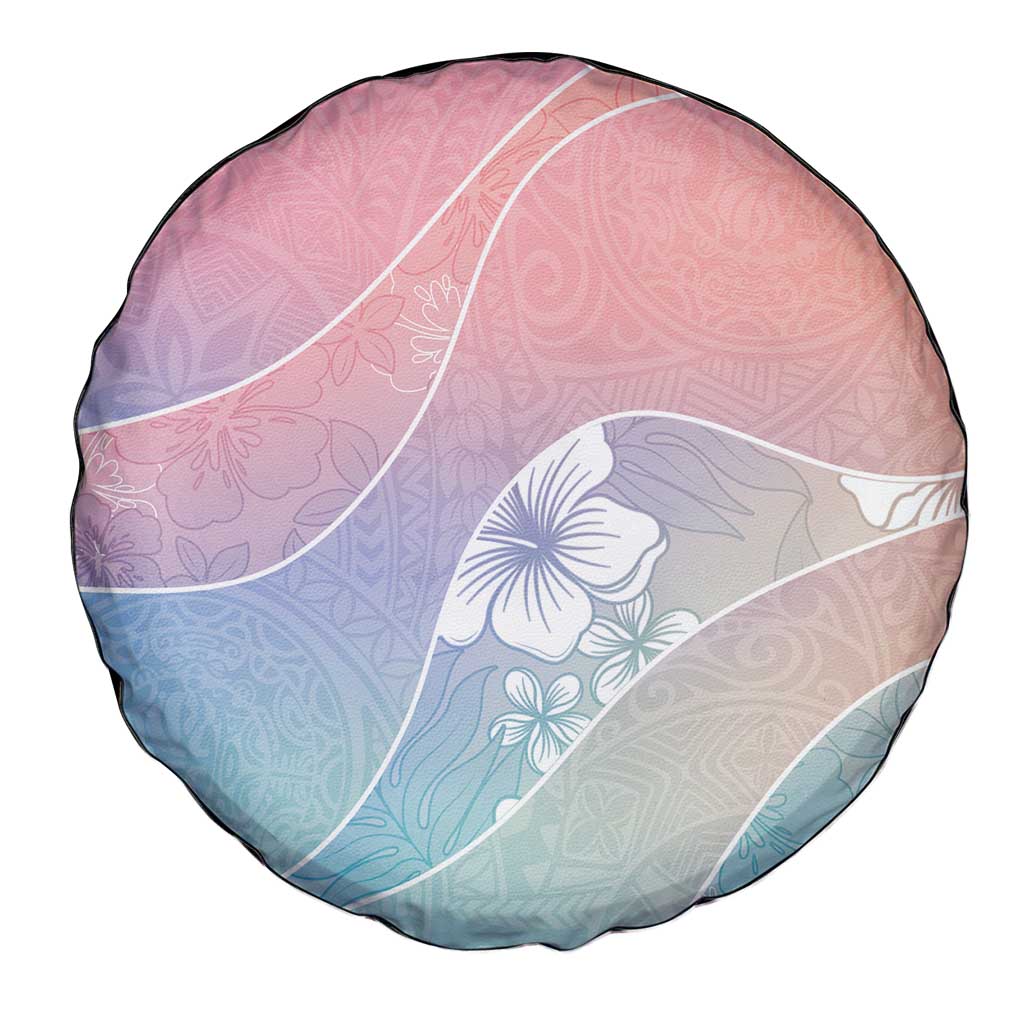 Aloha Hawaii Floral Tapa Spare Tire Cover Patchwork Pastel Candy LT7 - Polynesian Pride