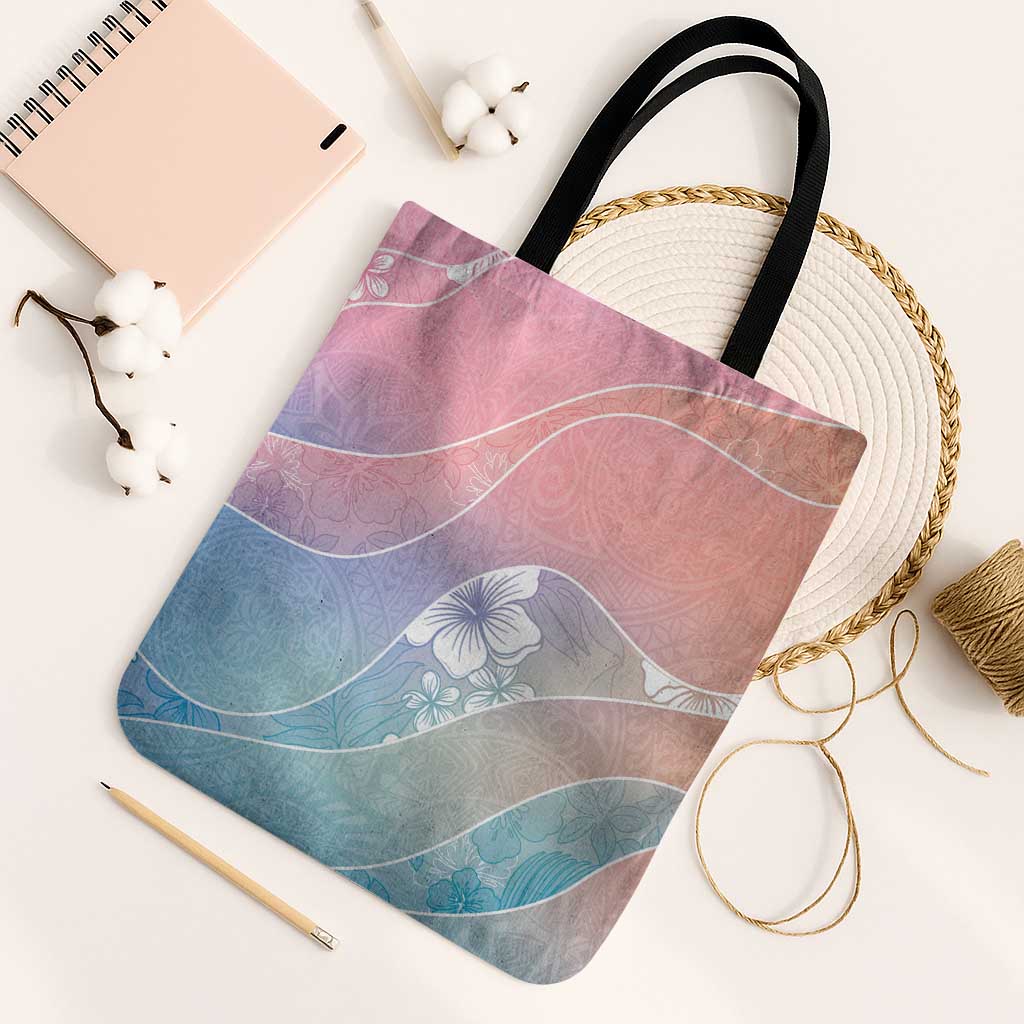 Aloha Hawaii Floral Tapa Tote Bag Patchwork Pastel Candy - Polynesian Pride