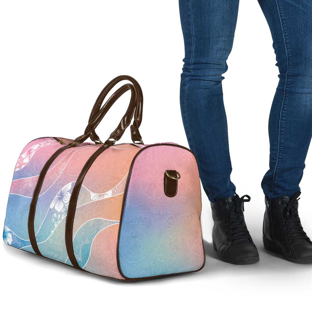 Aloha Hawaii Floral Tapa Travel Bag Patchwork Pastel Candy - Polynesian Pride
