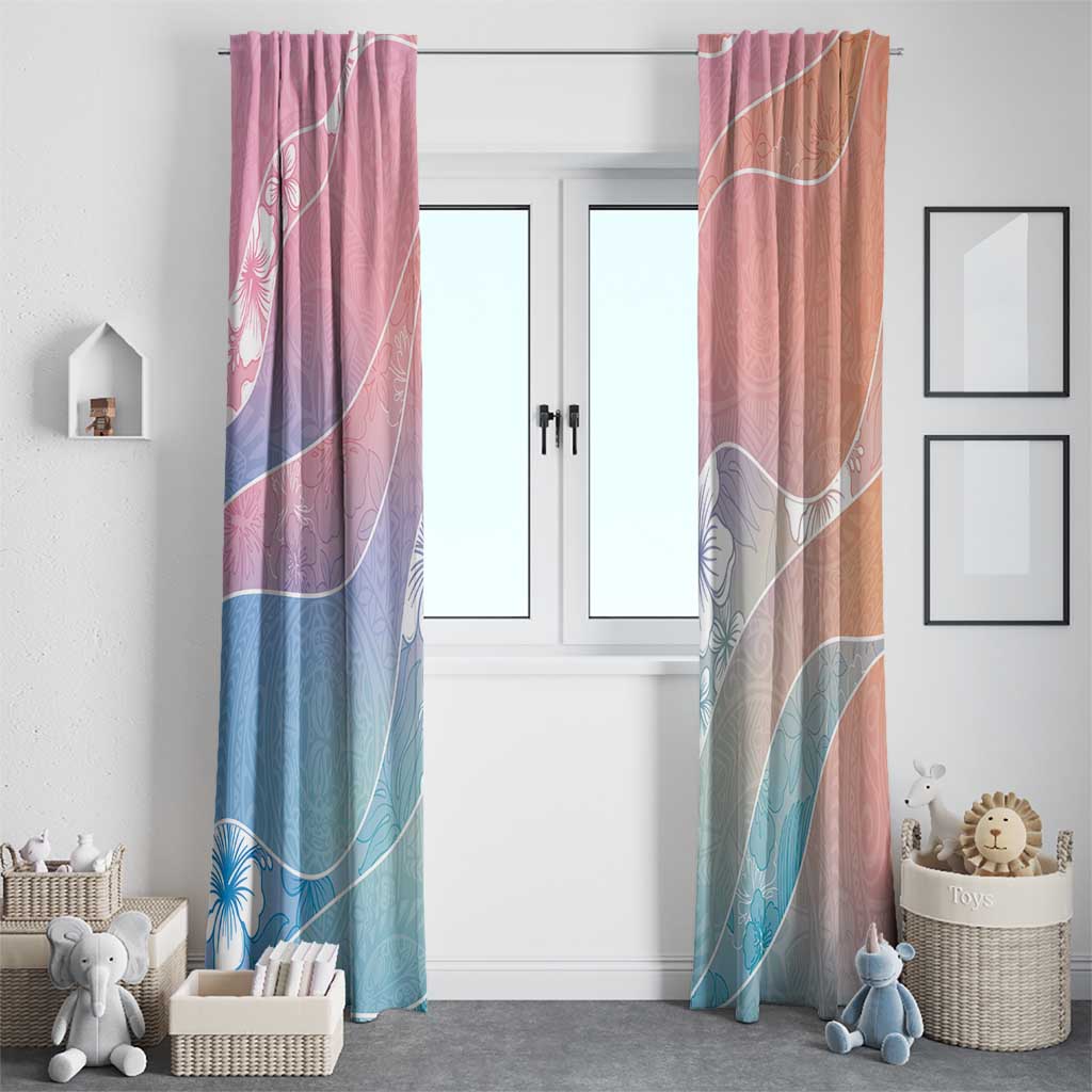 Aloha Hawaii Floral Tapa Window Curtain Patchwork Pastel Candy LT7 - Polynesian Pride