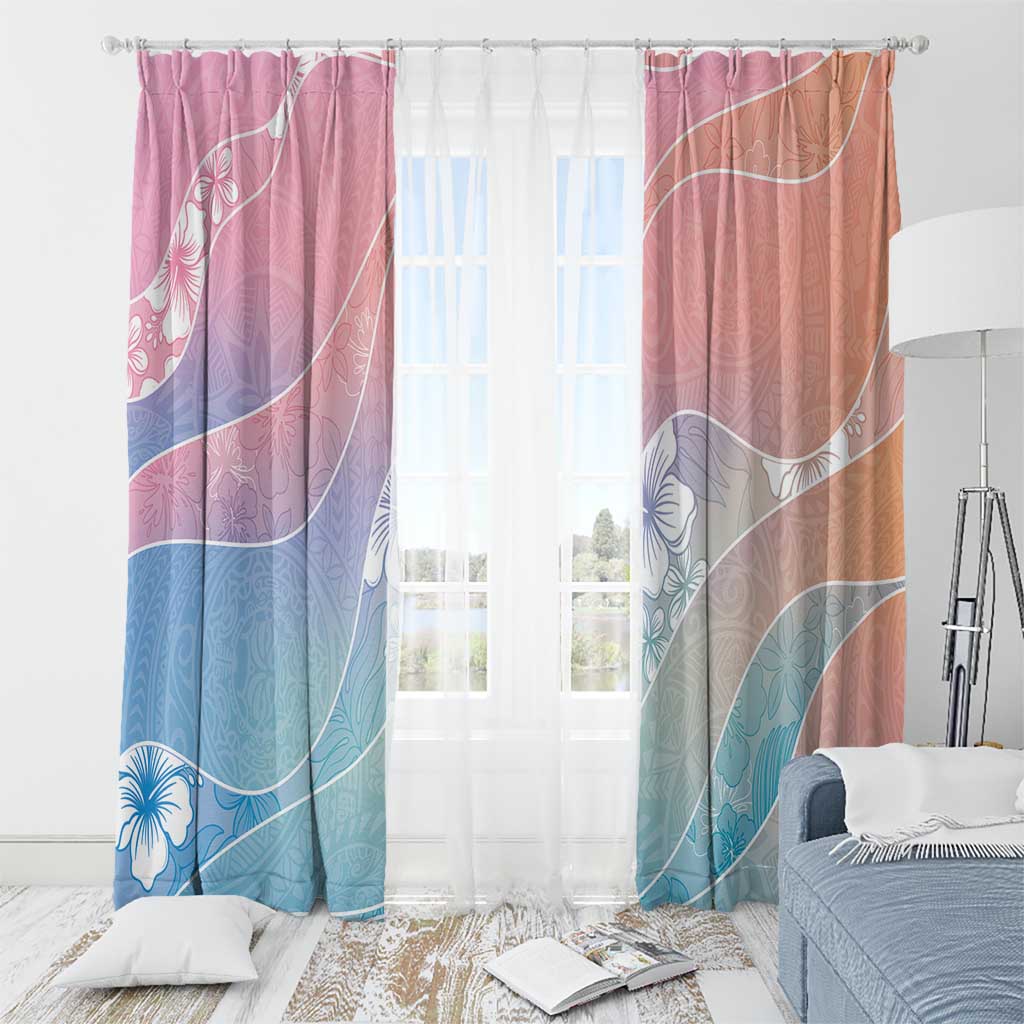 Aloha Hawaii Floral Tapa Window Curtain Patchwork Pastel Candy LT7 - Polynesian Pride