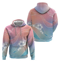 Aloha Hawaii Floral Tapa Zip Hoodie Patchwork Pastel Candy - Polynesian Pride