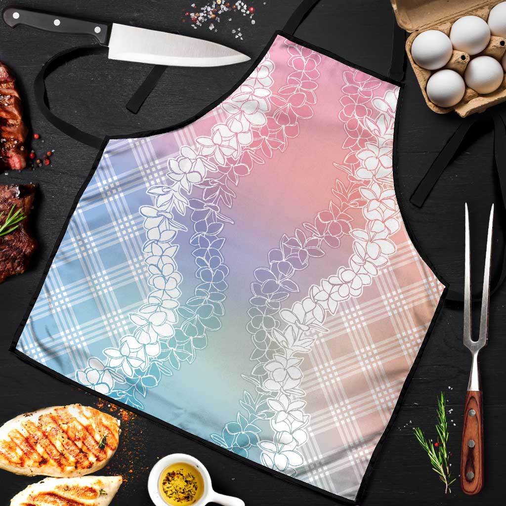 Hawaii Aloha Plumeria Lei Pastel Candy Palaka Apron - Polynesian Pride