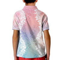Hawaii Aloha Plumeria Lei Pastel Candy Palaka Kid Polo Shirt LT7 - Polynesian Pride