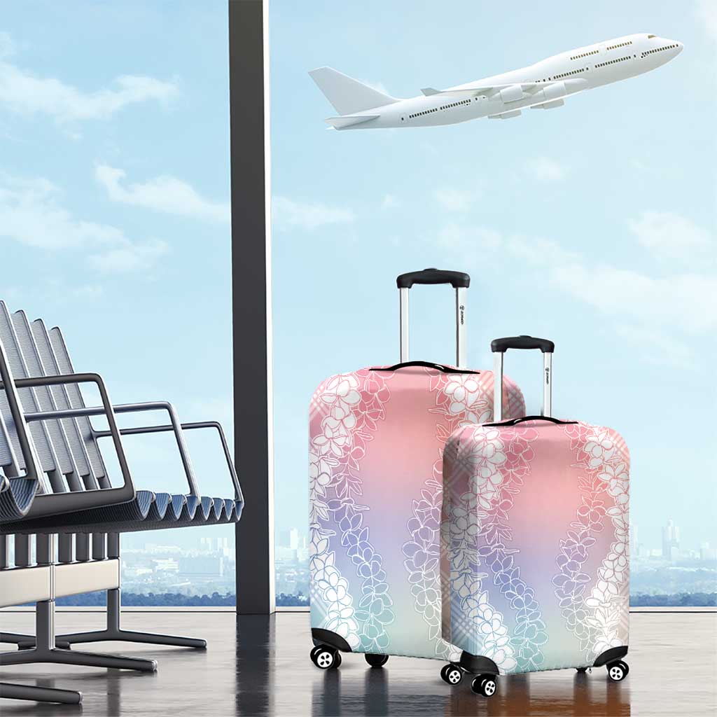Hawaii Aloha Plumeria Lei Pastel Candy Palaka Luggage Cover - Polynesian Pride