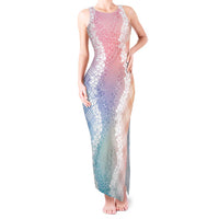 Hawaii Aloha Plumeria Lei Pastel Candy Palaka Tank Maxi Dress LT7 Women Pastel - Polynesian Pride
