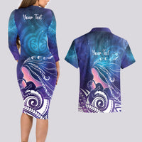 New Zealand Mother's Day Couples Matching Long Sleeve Bodycon Dress and Hawaiian Shirt Maori Hari Ra Mama LT7 - Polynesian Pride