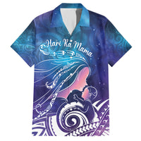 New Zealand Mother's Day Family Matching Short Sleeve Bodycon Dress and Hawaiian Shirt Maori Hari Ra Mama LT7 Dad's Shirt - Short Sleeve Galaxy - Polynesian Pride