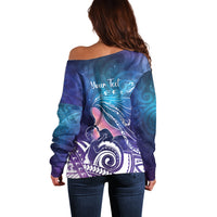 New Zealand Mother's Day Off Shoulder Sweater Maori Hari Ra Mama