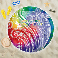 Aloha Pride Rainbow Tie Dye Beach Blanket Humpback Whale - Love is Love