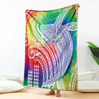 Aloha Pride Rainbow Tie Dye Blanket Humpback Whale - Love is Love