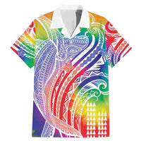 Aloha Pride Rainbow Tie Dye Family Matching Mermaid Dress and Hawaiian Shirt Humpback Whale - Love is Love