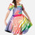 Aloha Pride Rainbow Tie Dye Family Matching Short Sleeve Bodycon Dress and Hawaiian Shirt Humpback Whale - Love is Love