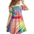 Aloha Pride Rainbow Tie Dye Family Matching Short Sleeve Bodycon Dress and Hawaiian Shirt Humpback Whale - Love is Love
