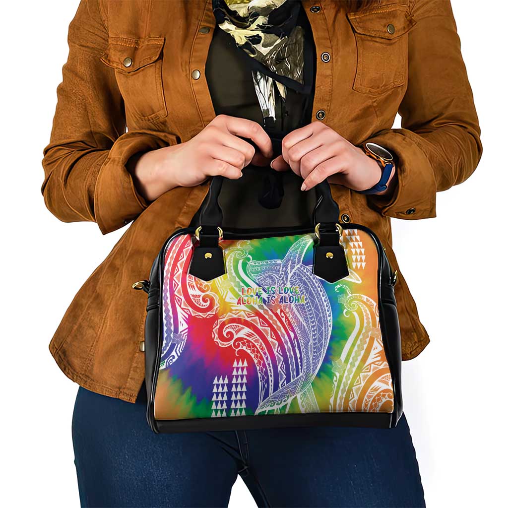 Aloha Pride Rainbow Tie Dye Shoulder Handbag Humpback Whale - Love is Love