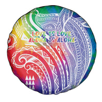 Aloha Pride Rainbow Tie Dye Spare Tire Cover Humpback Whale - Love is Love
