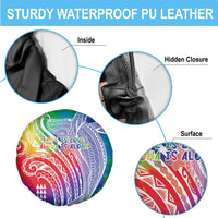 Aloha Pride Rainbow Tie Dye Spare Tire Cover Humpback Whale - Love is Love