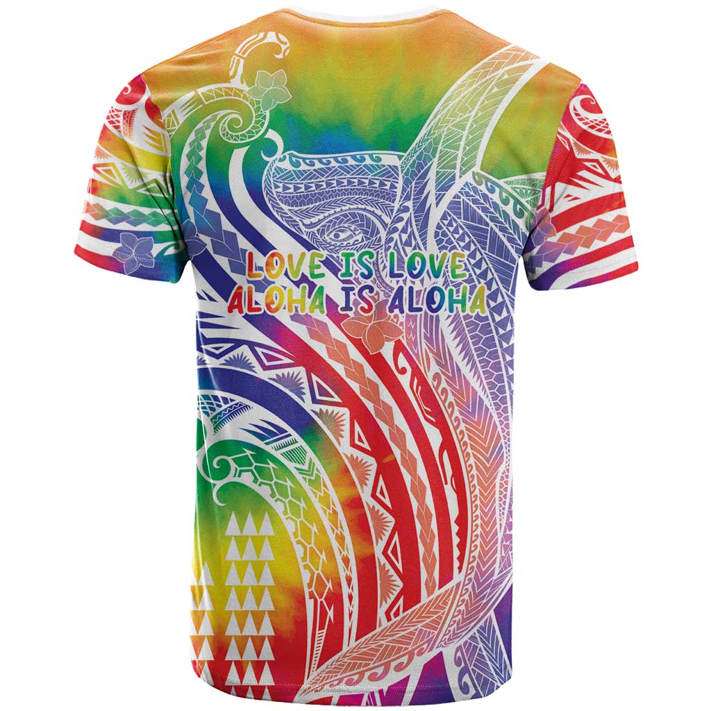 Aloha Pride Rainbow Tie Dye T Shirt Humpback Whale - Love is Love