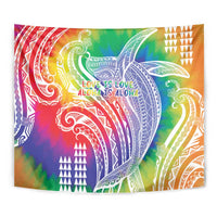 Aloha Pride Rainbow Tie Dye Tapestry Humpback Whale - Love is Love