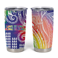 Aloha Pride Rainbow Tie Dye Tumbler Cup Humpback Whale - Love is Love