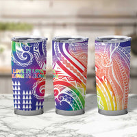 Aloha Pride Rainbow Tie Dye Tumbler Cup Humpback Whale - Love is Love