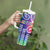 Aloha Pride Rainbow Tie Dye Tumbler With Handle Humpback Whale - Love is Love