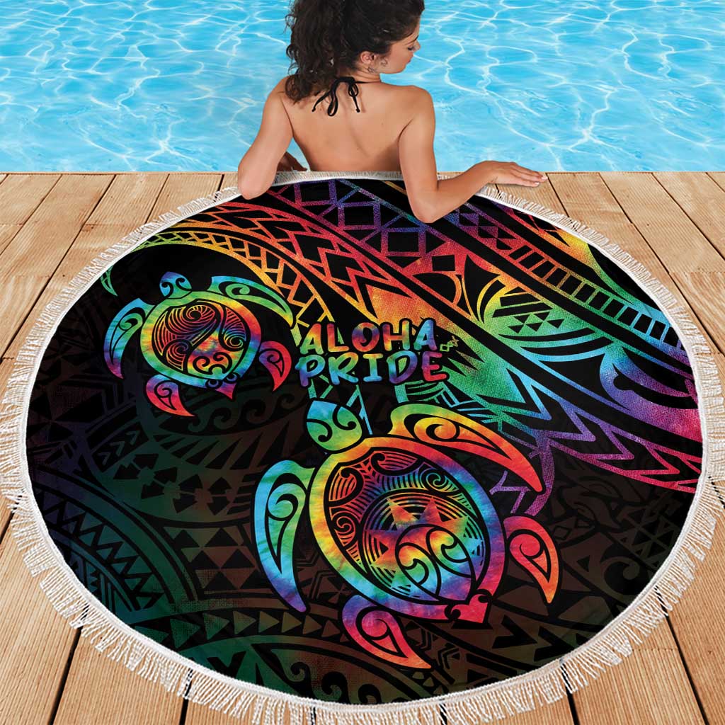 Hawaii Pride Beach Blanket Rainbow Swirls