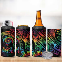 Hawaii Pride 4 in 1 Can Cooler Tumbler Rainbow Swirls