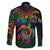 Hawaii Pride Family Matching Short Sleeve Bodycon Dress and Hawaiian Shirt Rainbow Swirls