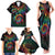 Hawaii Pride Family Matching Tank Maxi Dress and Hawaiian Shirt Rainbow Swirls