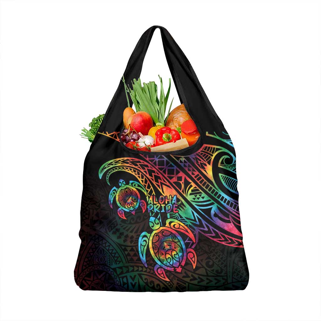 Hawaii Pride Grocery Bag Rainbow Swirls