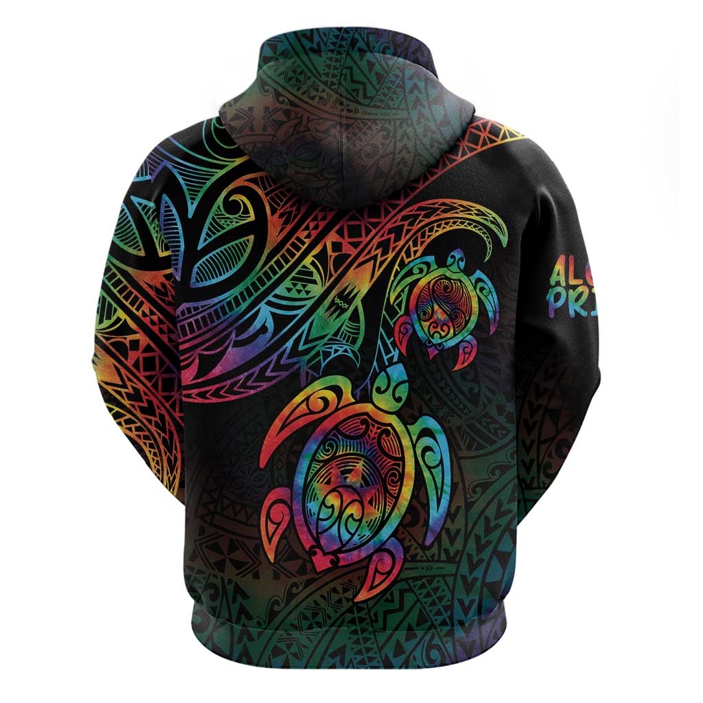Hawaii Pride Hoodie Rainbow Swirls
