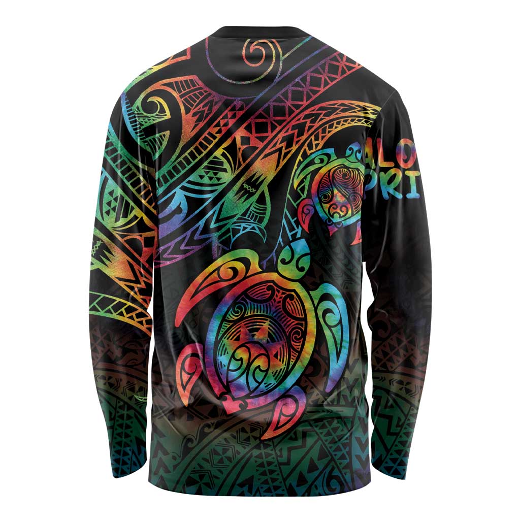 Hawaii Pride Long Sleeve Shirt Rainbow Swirls