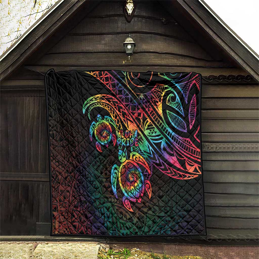 Hawaii Pride Quilt Rainbow Swirls