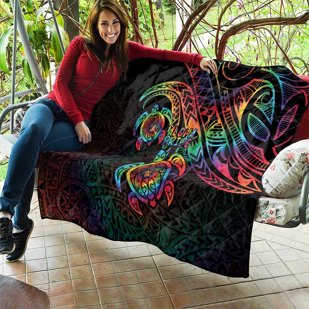 Hawaii Pride Quilt Rainbow Swirls