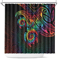 Hawaii Pride Shower Curtain Rainbow Swirls
