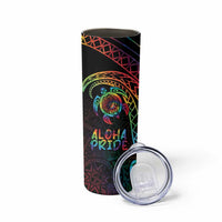 Hawaii Pride Skinny Tumbler Rainbow Swirls