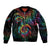 Hawaii Pride Sleeve Zip Bomber Jacket Rainbow Swirls