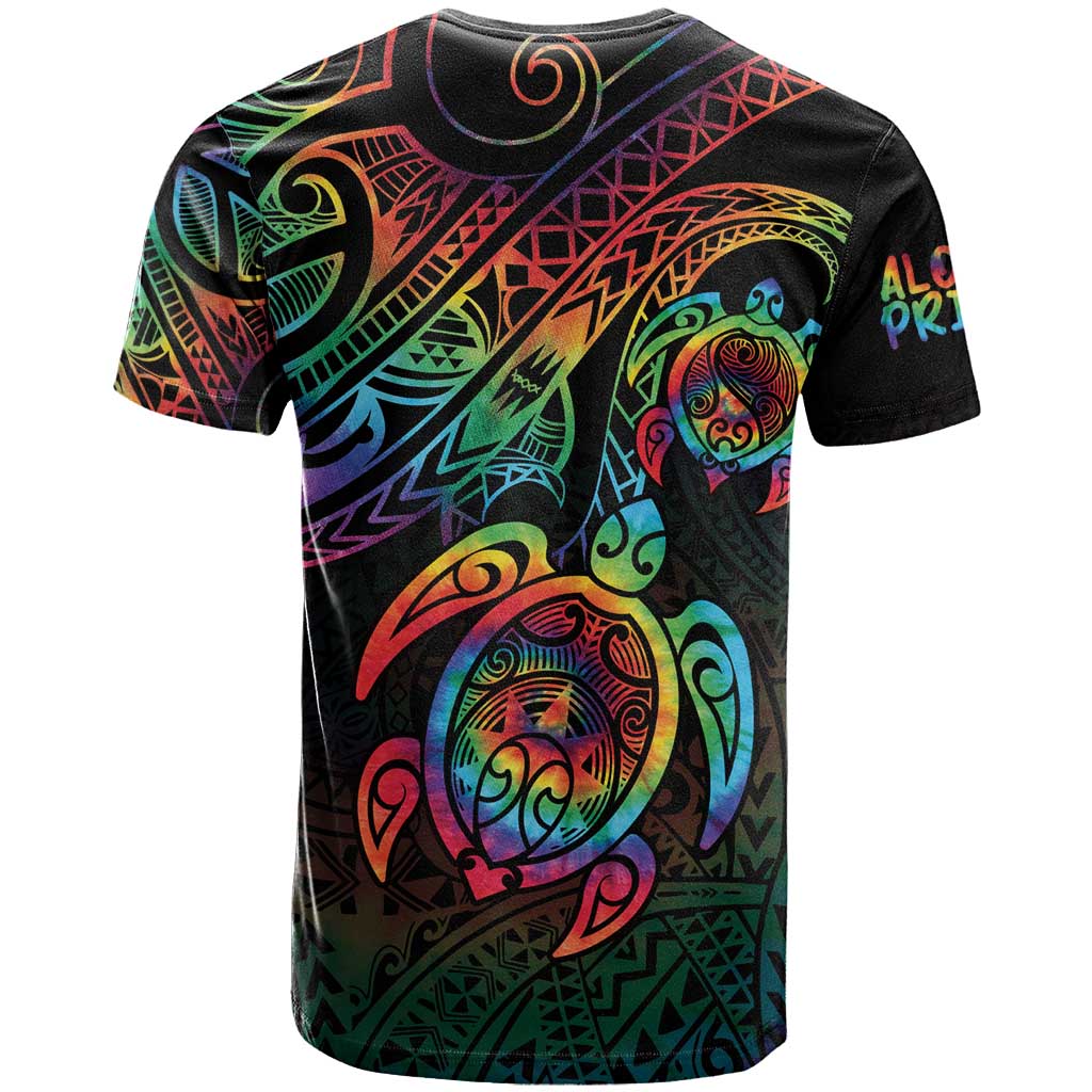 Hawaii Pride T Shirt Rainbow Swirls
