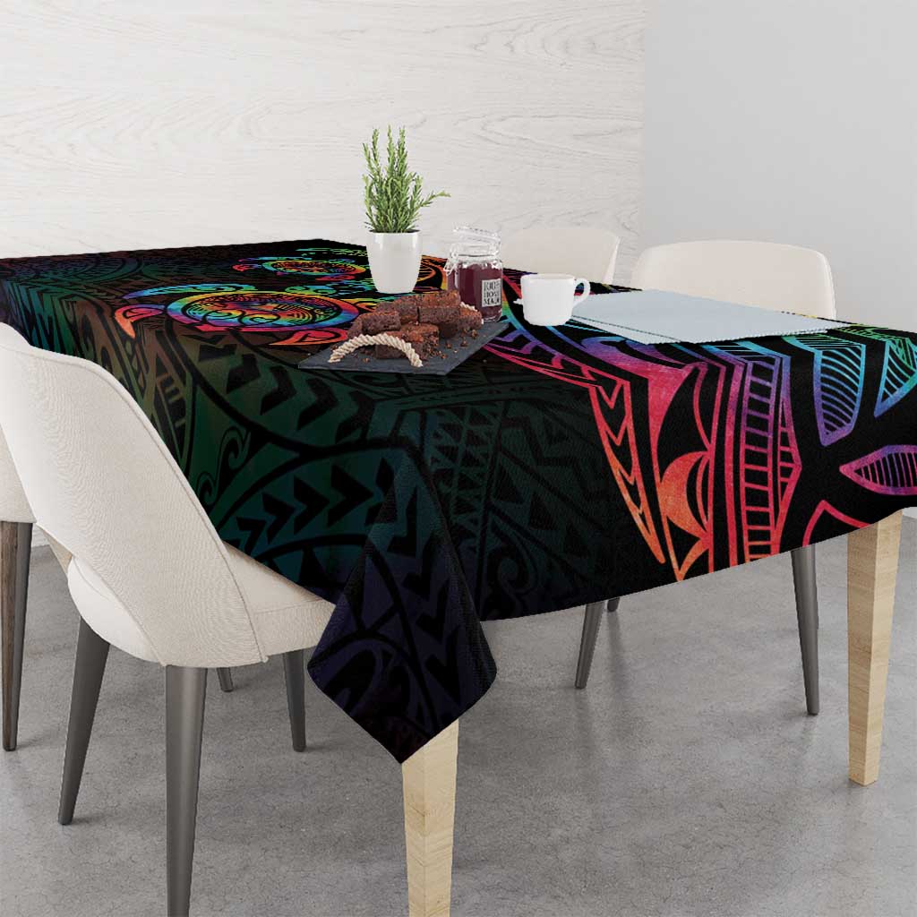 Hawaii Pride Tablecloth Rainbow Swirls
