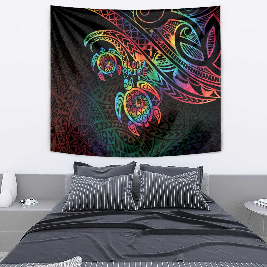 Hawaii Pride Tapestry Rainbow Swirls