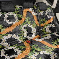 Aloha Festive Hawaii Back Car Seat Cover Mokihana - Maile and Ilima on Black - Polynesian Pride