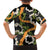Aloha Festive Hawaii Family Matching Long Sleeve Bodycon Dress and Hawaiian Shirt Mokihana - Maile and Ilima on Black - Polynesian Pride