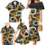 Aloha Festive Hawaii Family Matching Mermaid Dress and Hawaiian Shirt Mokihana - Maile and Ilima on Black - Polynesian Pride