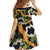 Aloha Festive Hawaii Family Matching Short Sleeve Bodycon Dress and Hawaiian Shirt Mokihana - Maile and Ilima on Black - Polynesian Pride