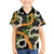 Aloha Festive Hawaii Family Matching Short Sleeve Bodycon Dress and Hawaiian Shirt Mokihana - Maile and Ilima on Black - Polynesian Pride