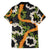 Aloha Festive Hawaii Family Matching Tank Maxi Dress and Hawaiian Shirt Mokihana - Maile and Ilima on Black - Polynesian Pride