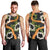 Aloha Festive Hawaii Men Tank Top Mokihana - Maile and Ilima on Black - Polynesian Pride